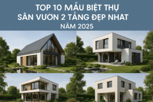 10 Mẫu Biệt Thự Sân Vườn 2 Tầng Hiện Đại Đẹp Mãn Nhãn 2025