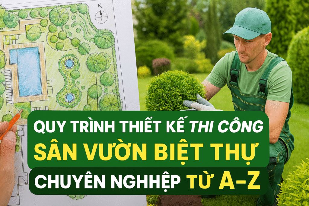 Quy Trình Thiết Kế Thi Công Sân Vườn Biệt Thự Chuyên Nghiệp Từ A-Z