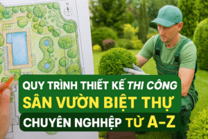 Quy Trình Thiết Kế Thi Công Sân Vườn Biệt Thự Chuyên Nghiệp Từ A-Z