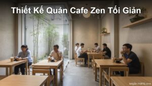 Thiết Kế Quán Cafe Phong Cách Nhật (Zen) Tối Giản Và Tinh Tế - Mỹ Thuật Nam Thắng