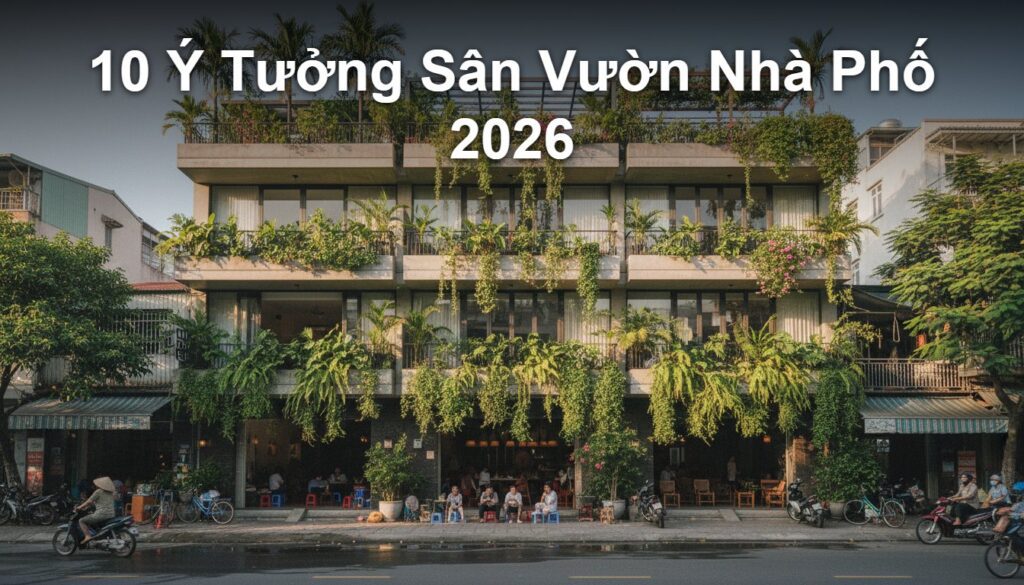 10 Ý Tưởng Thiết Kế Sân Vườn Đẹp Cho Nhà Phố 2026