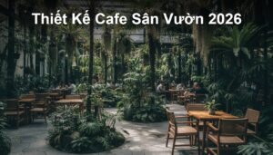 Thiết Kế Quán Cafe Sân Vườn Đẹp Hút Khách 2026 - Mỹ Thuật Nam Thắng