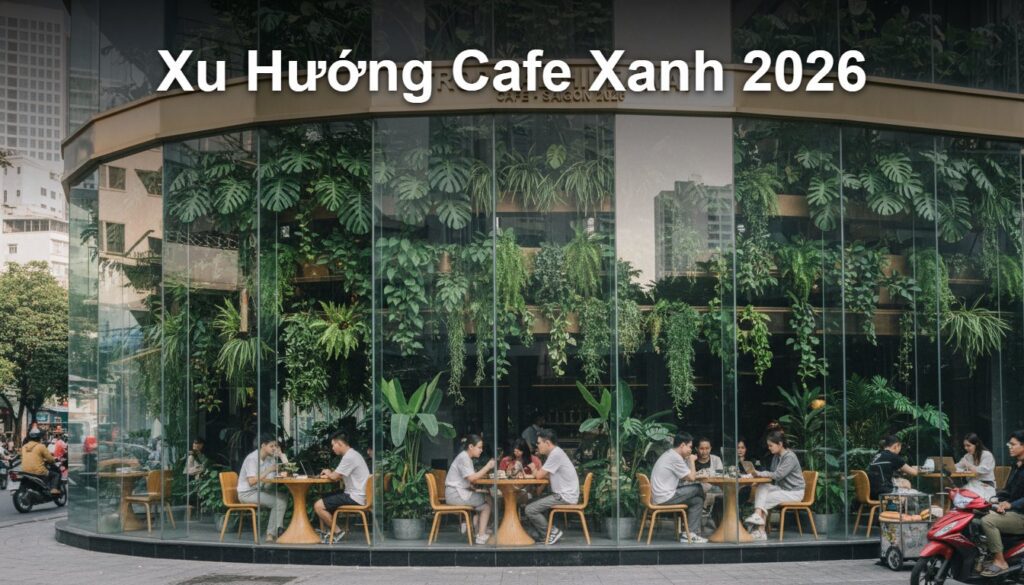Xu Hướng Thiết Kế Quán Cafe 2026: Không Gian Xanh Lên Ngôi - Mỹ Thuật Nam Thắng