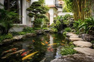 Thi Công Hồ Cá Koi Sân Vườn Đẹp Cho Biệt Thự