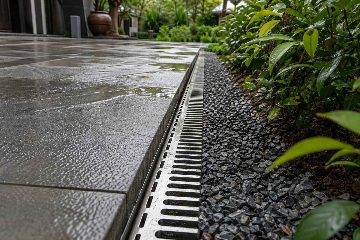 Chi Tiết Thoát Nước Khi Lát Sân Vườn Bằng Đá Tự Nhiên