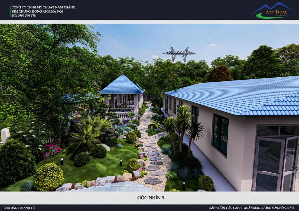 Sân Vườn Anh Tú – Xuân Mai, Lương Sơn, Hòa Bình | Dự Án Cảnh Quan Nổi Bật