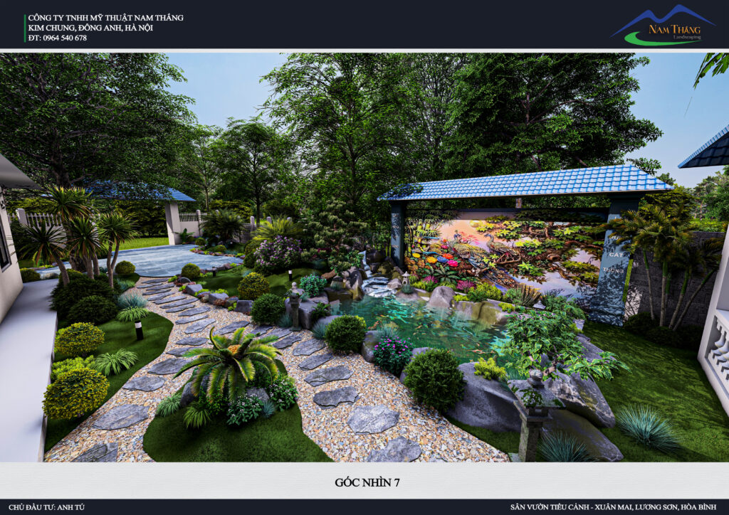 Sân Vườn Anh Tú – Xuân Mai, Lương Sơn, Hòa Bình | Dự Án Cảnh Quan Nổi Bật