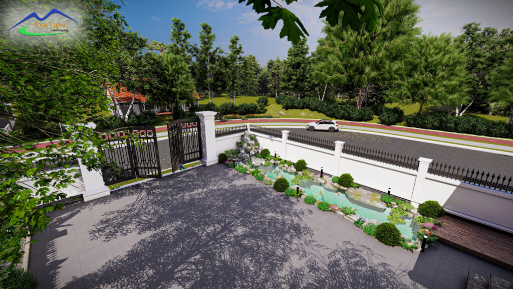 Hồ Cá Koi Của Khuôn Viên Sân