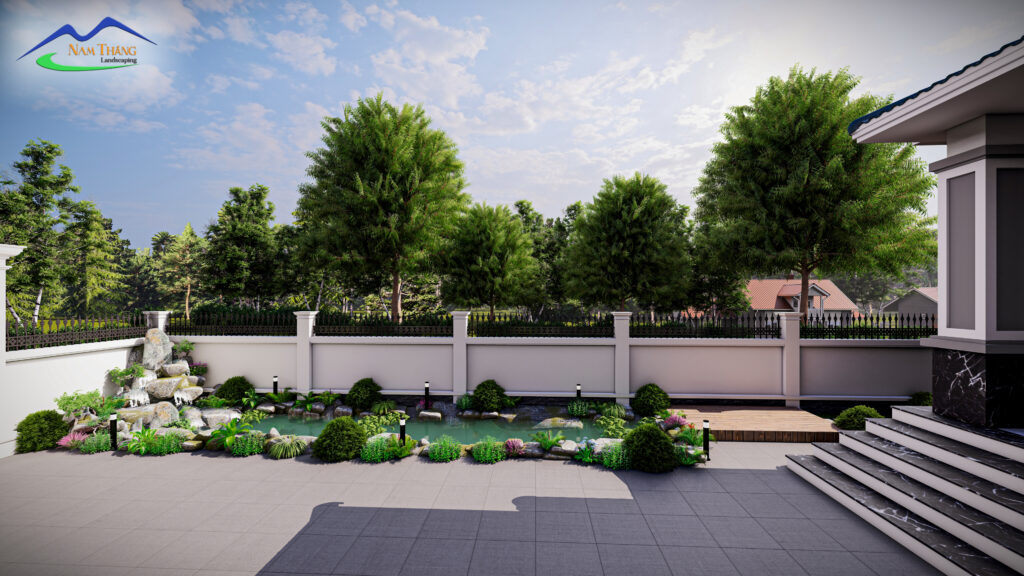 Hồ Cá Koi Của Khuôn Viên Sân