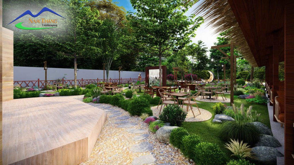 Hóng Caffe | Thiết Kế Quán Cà Phê Sân Vườn Ngoài Trời Ấn Tượng Tại Mê Linh