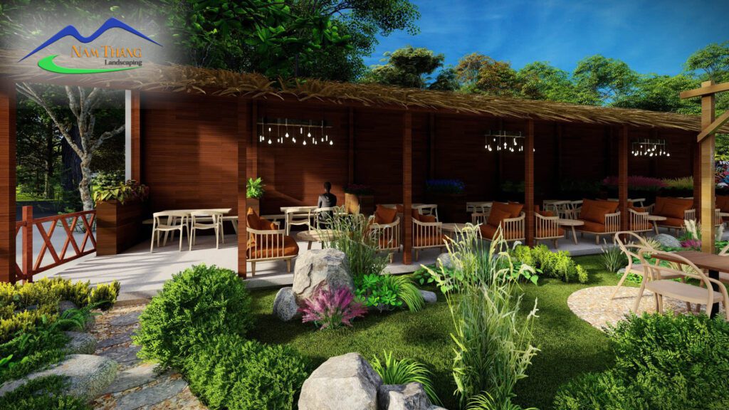 Hóng Caffe | Thiết Kế Quán Cà Phê Sân Vườn Ngoài Trời Ấn Tượng Tại Mê Linh