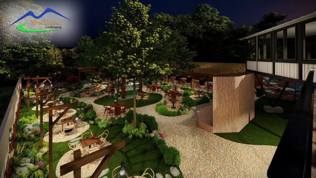 Hóng Caffe | Thiết Kế Quán Cà Phê Sân Vườn Ngoài Trời Ấn Tượng Tại Mê Linh