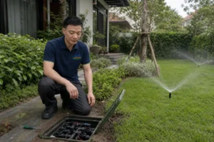 hệ thống tưới tự động sân vườn – ảnh minh họa thực tế tại Việt Nam