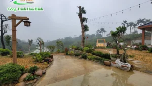 Công trình cảnh quan sân vườn tại Hòa Bình do Nam Thắng thực hiện